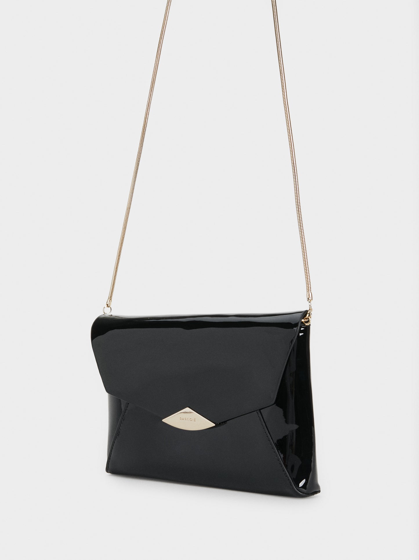 Faux Patent Party Clutch