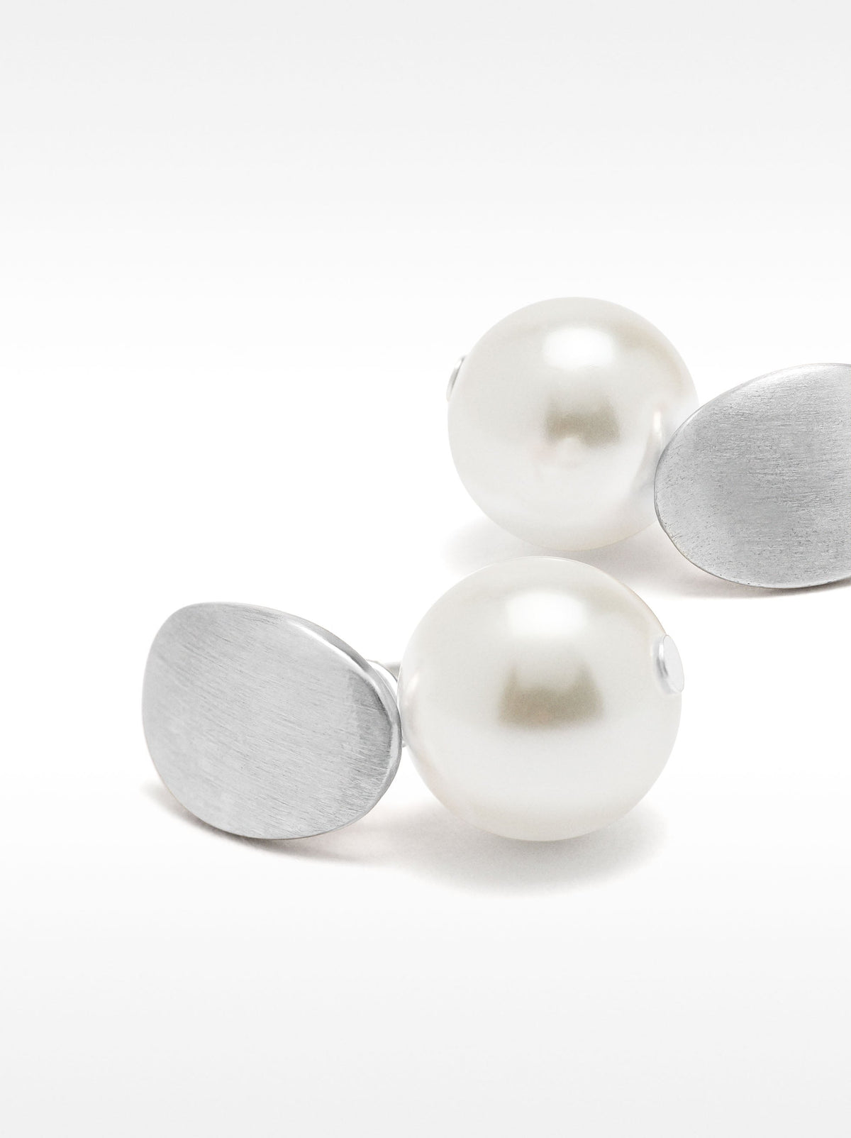 Silver-Toned Earrings With Stone