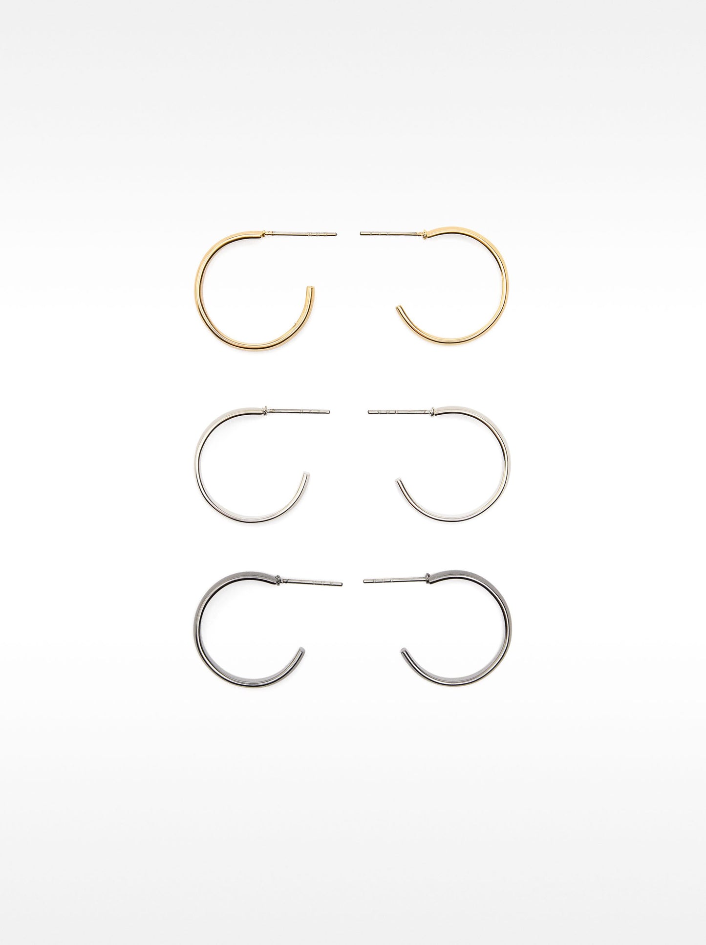 Set Of Basic Small Hoop Earrings