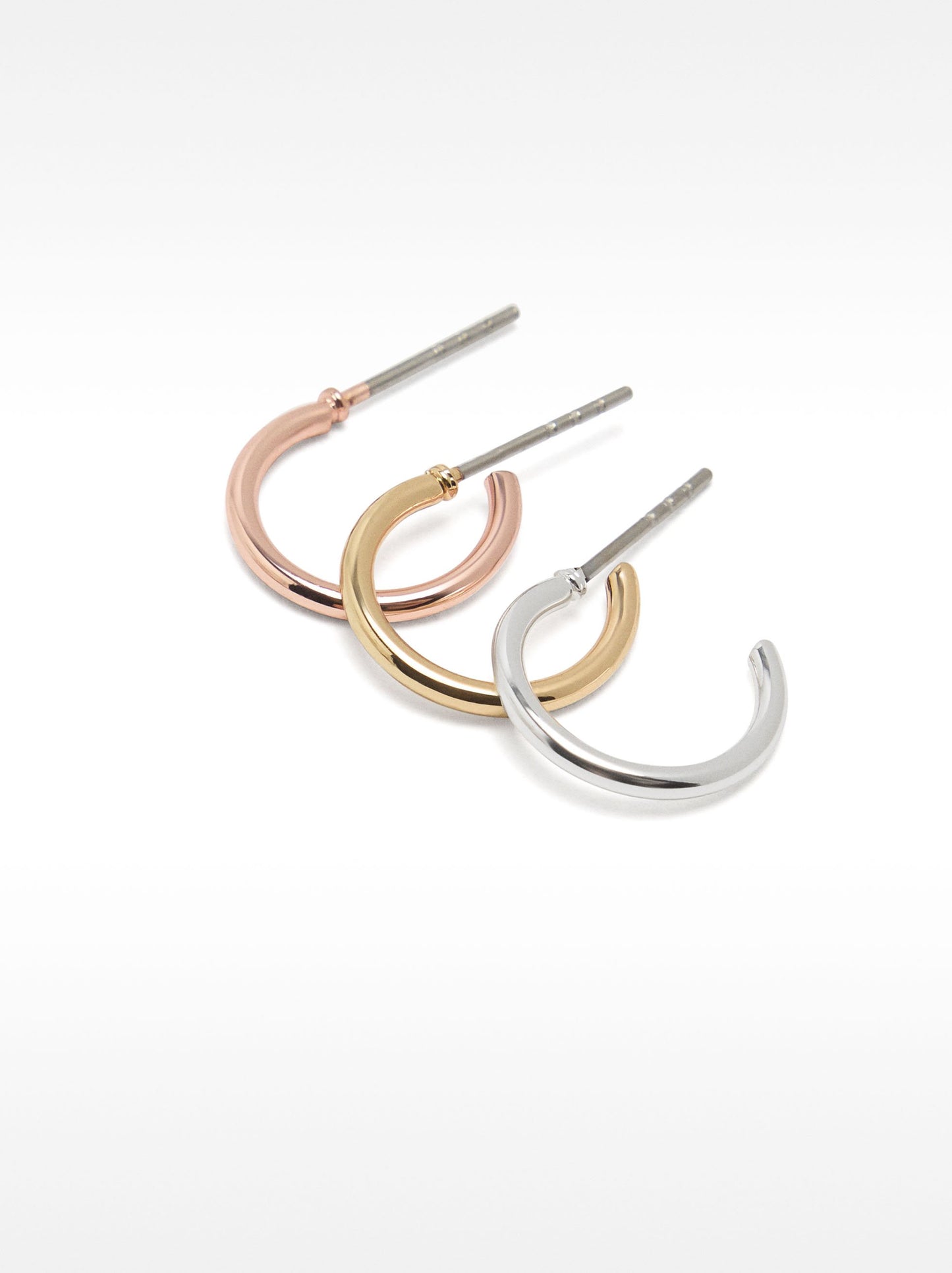 Set Of Basic Small Hoop Earrings