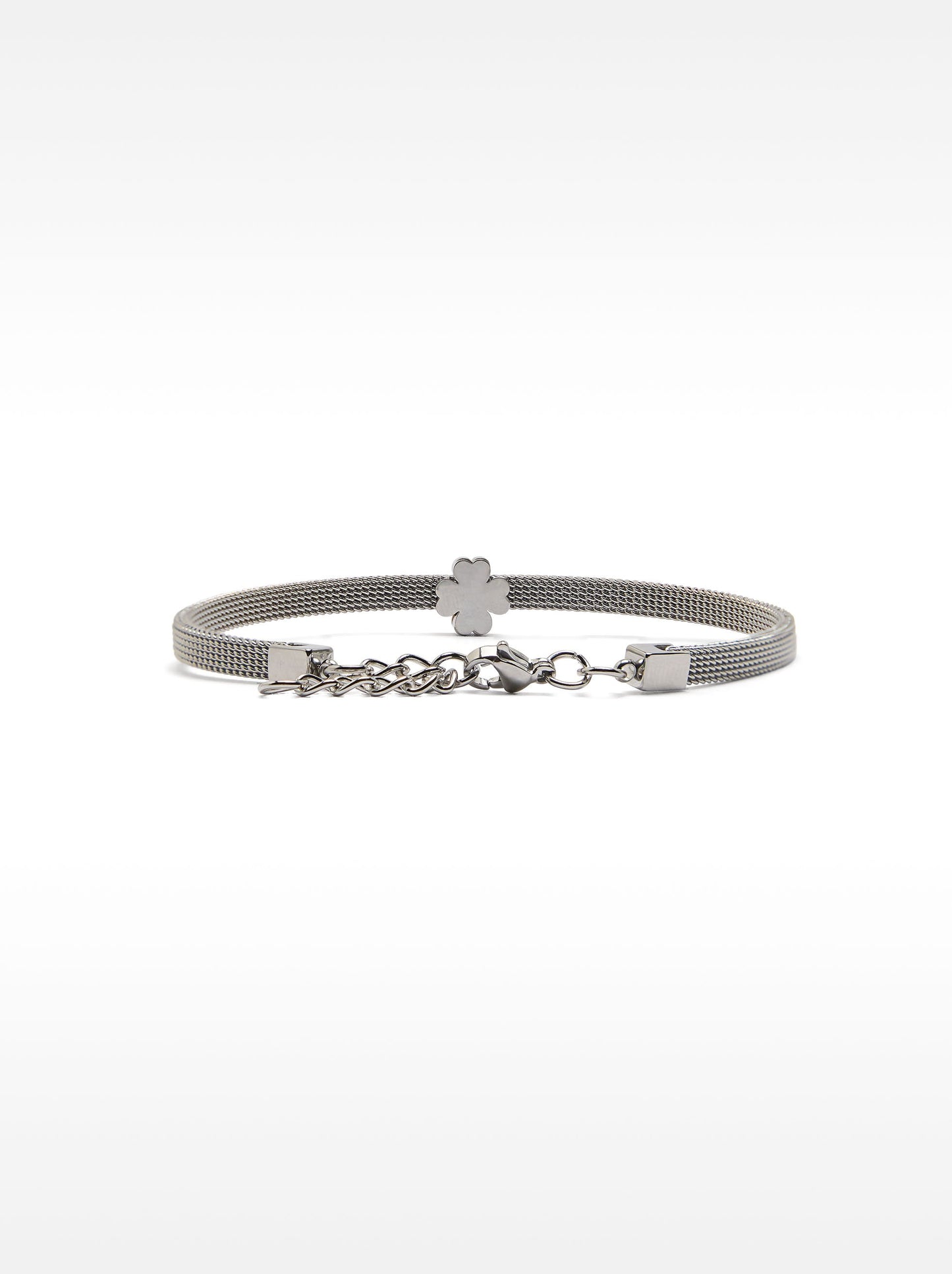 Stainless Steel Bracelet With Shamrock
