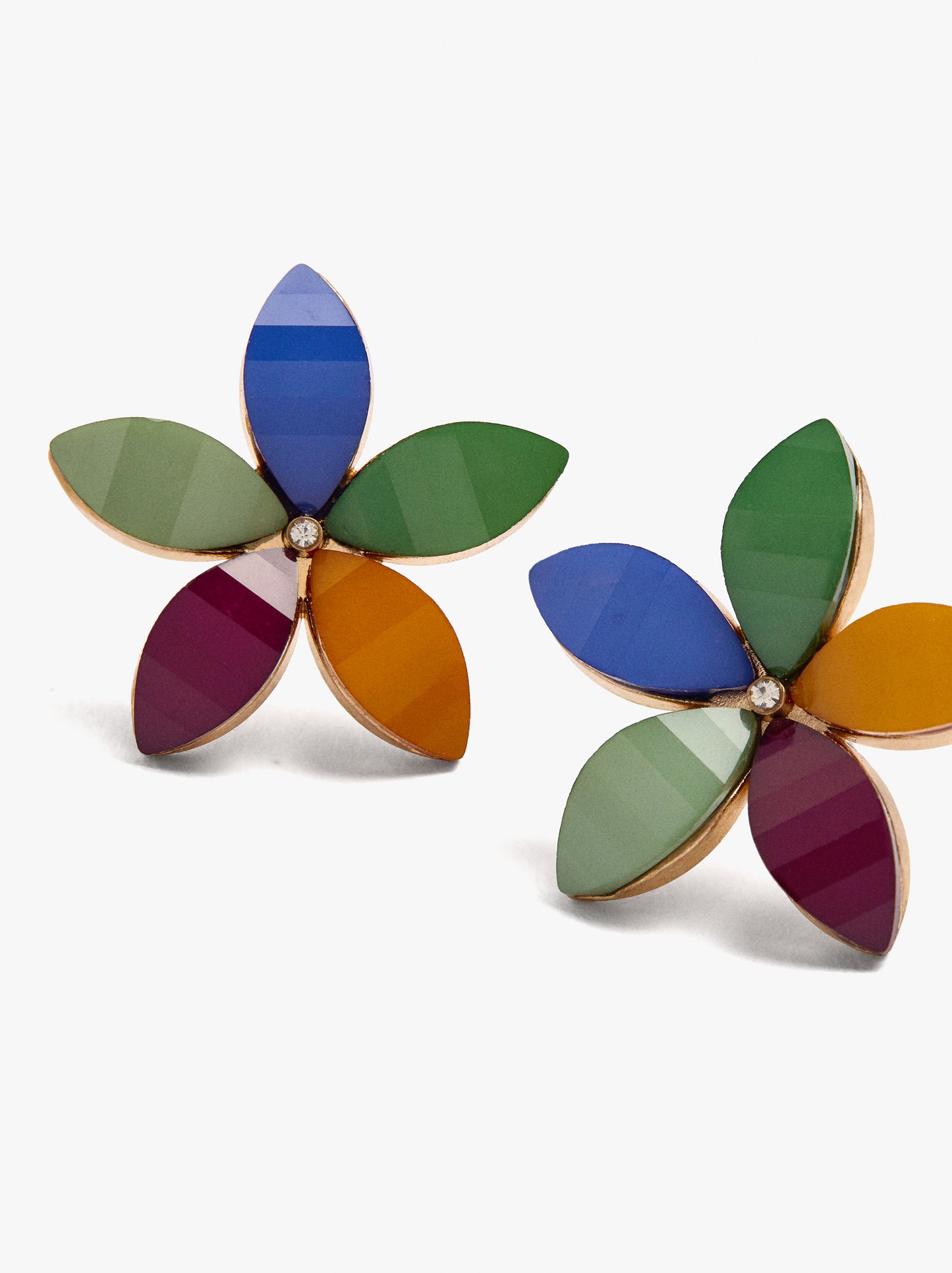 Flower Earrings With Resin