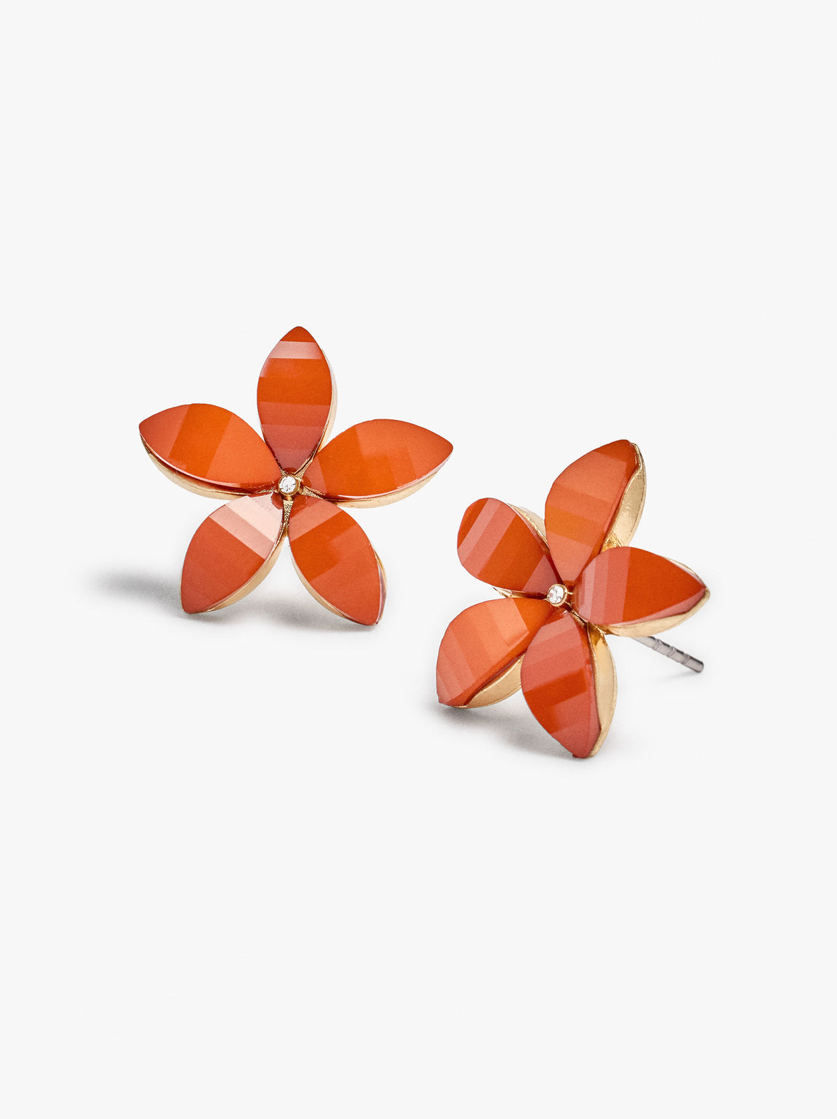 Flower Earrings With Resin