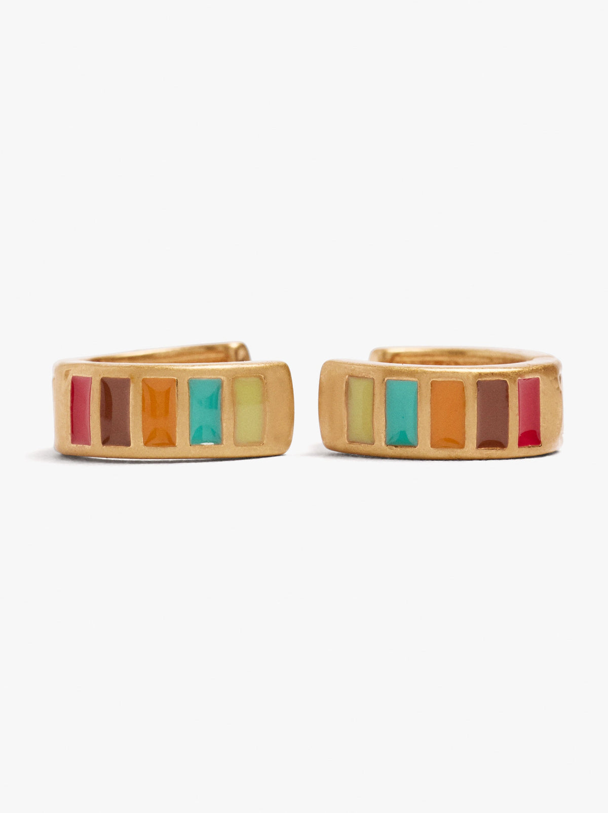 Hoop Earrings With Enamel