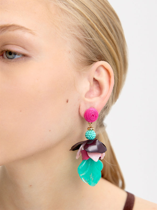 Multicolor Flower Earrings