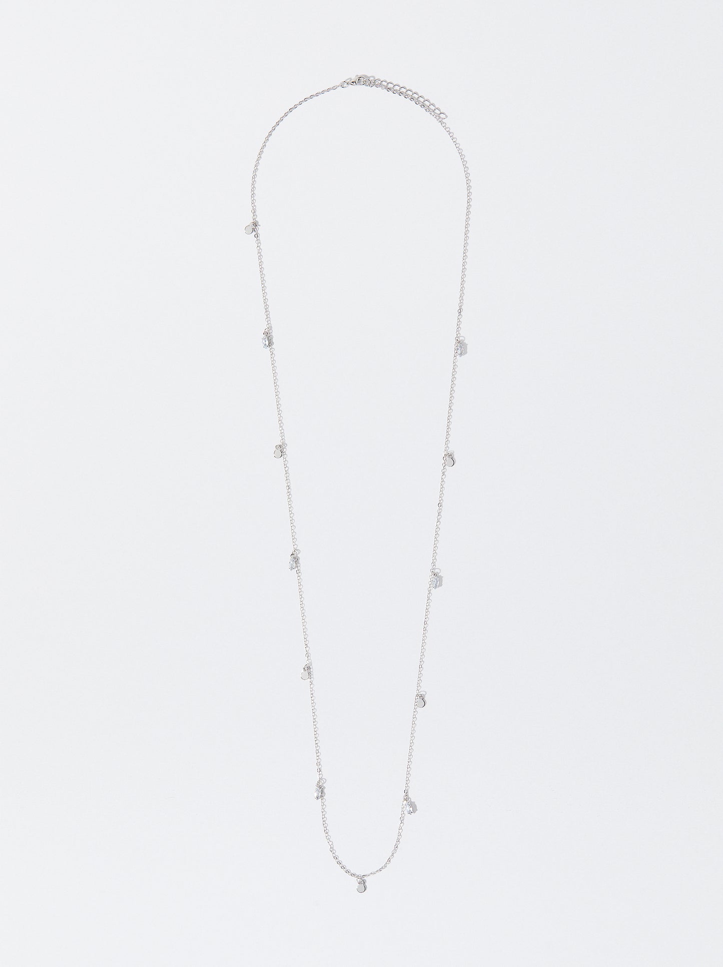 Silver Necklace With Zirconia