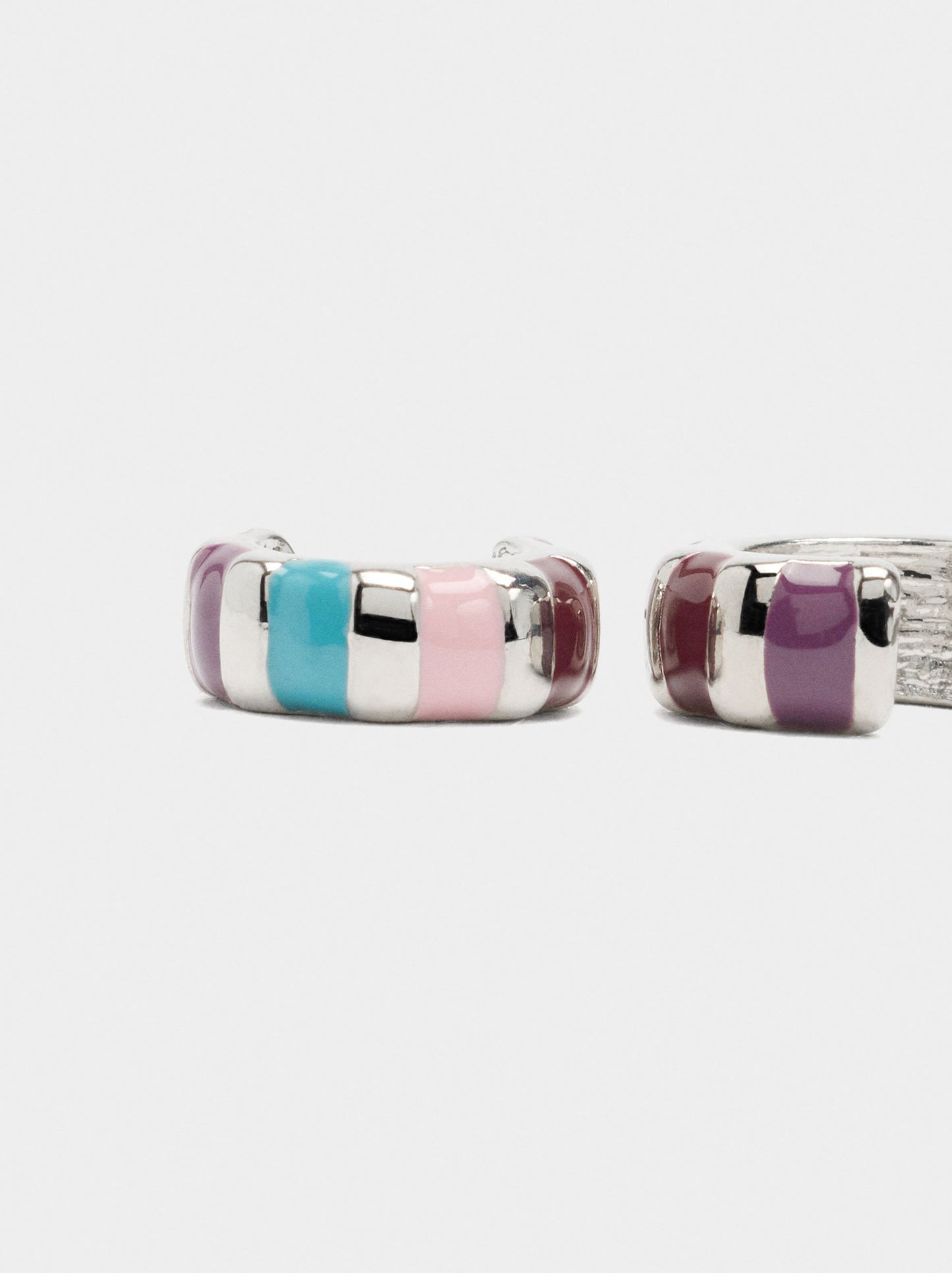 Enamel Hoops Earrings