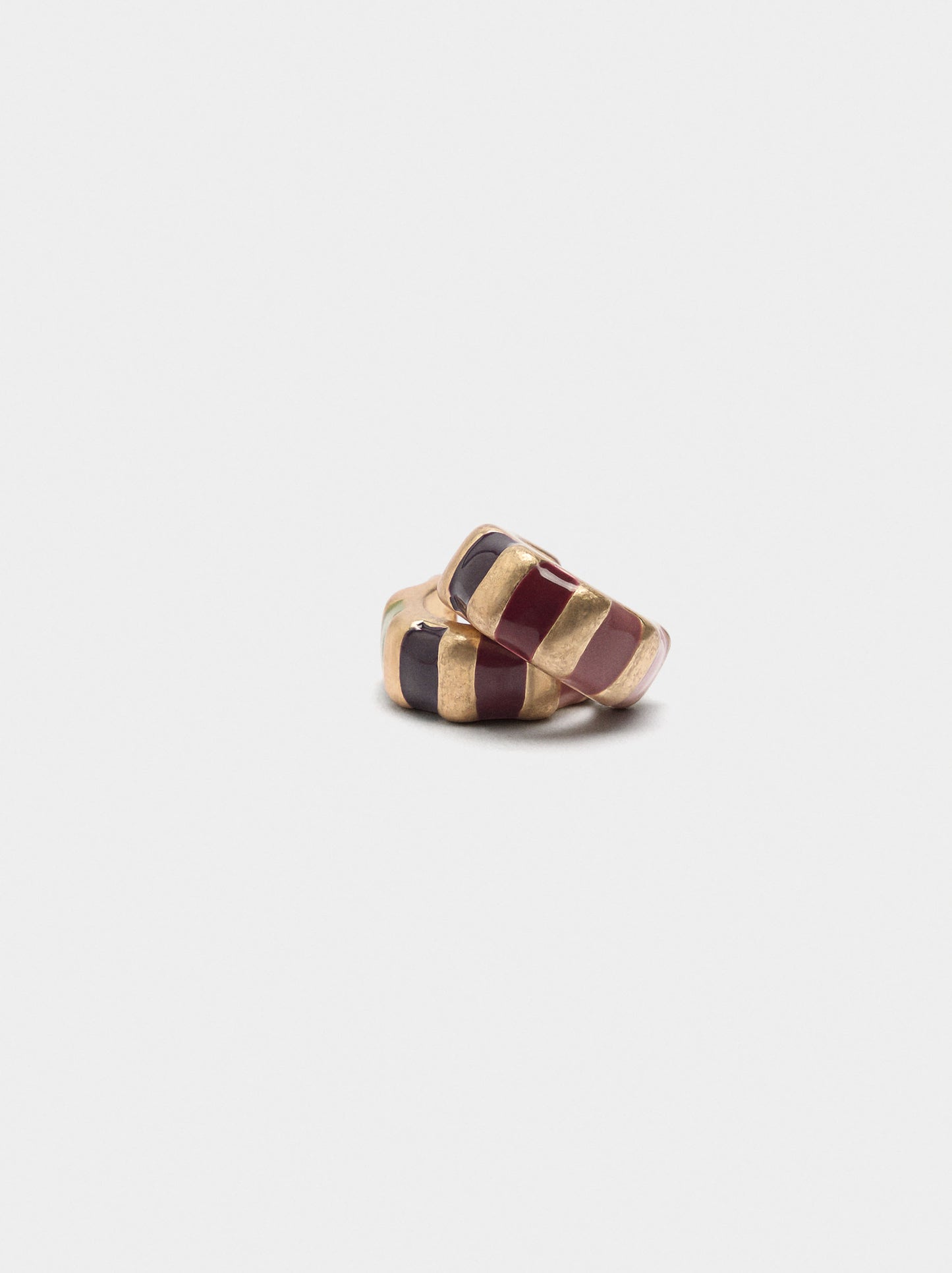 Enamelled Hoop Earrings