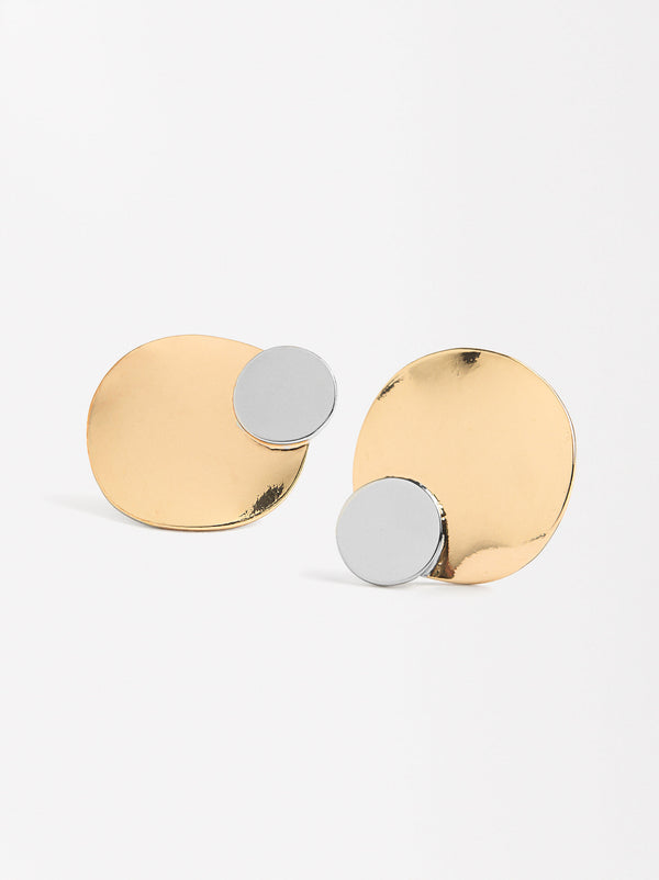 Bicolor Gold Earrings