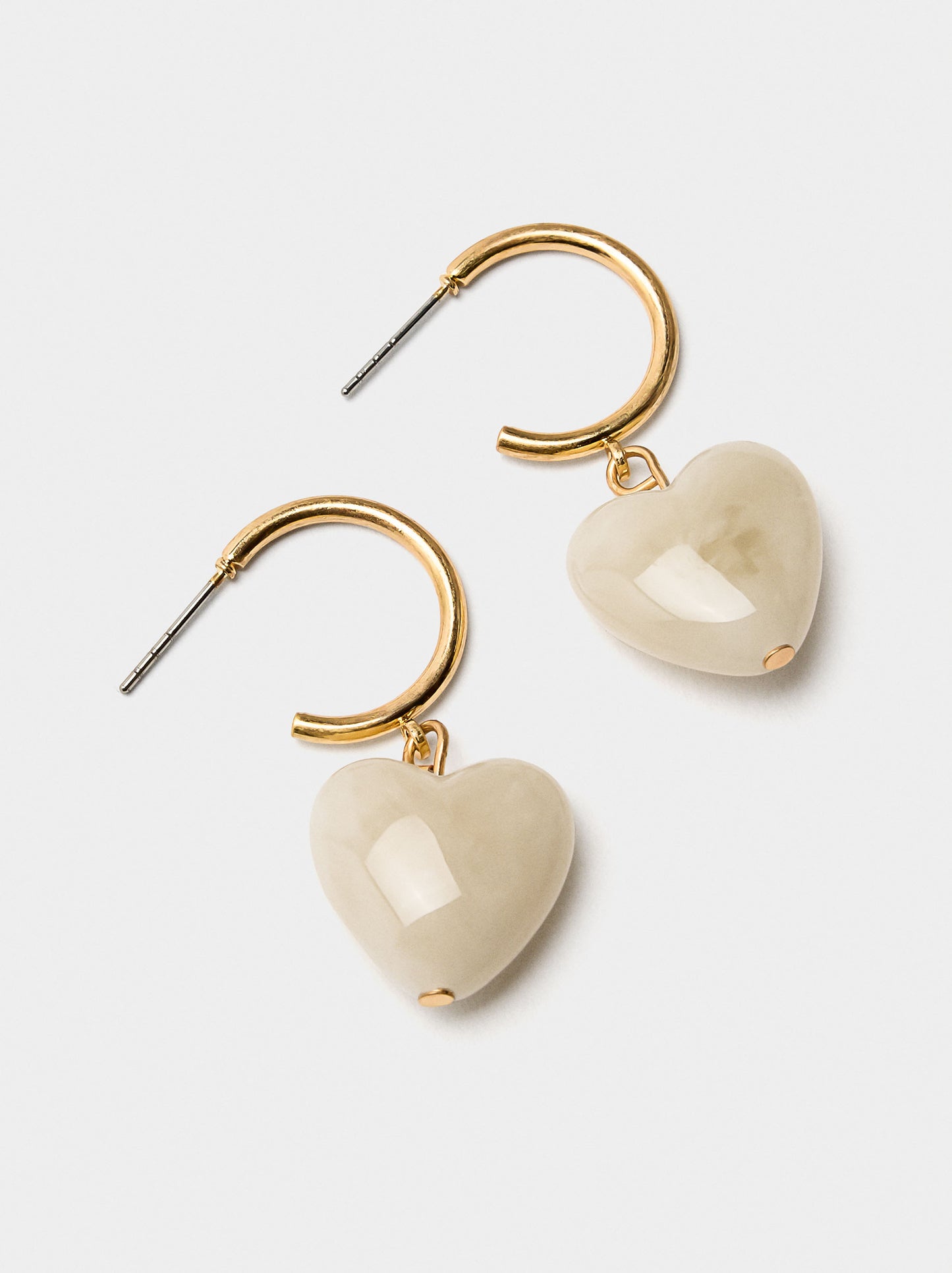 Hoop Earrings With Heart