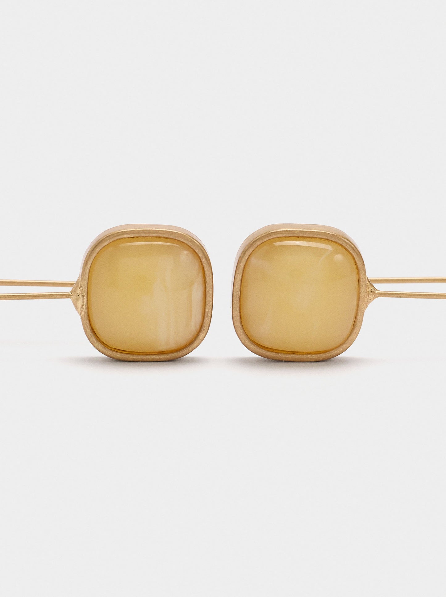 Gold Earrings With Stone Effect