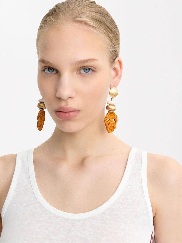 Long Straw Earrings