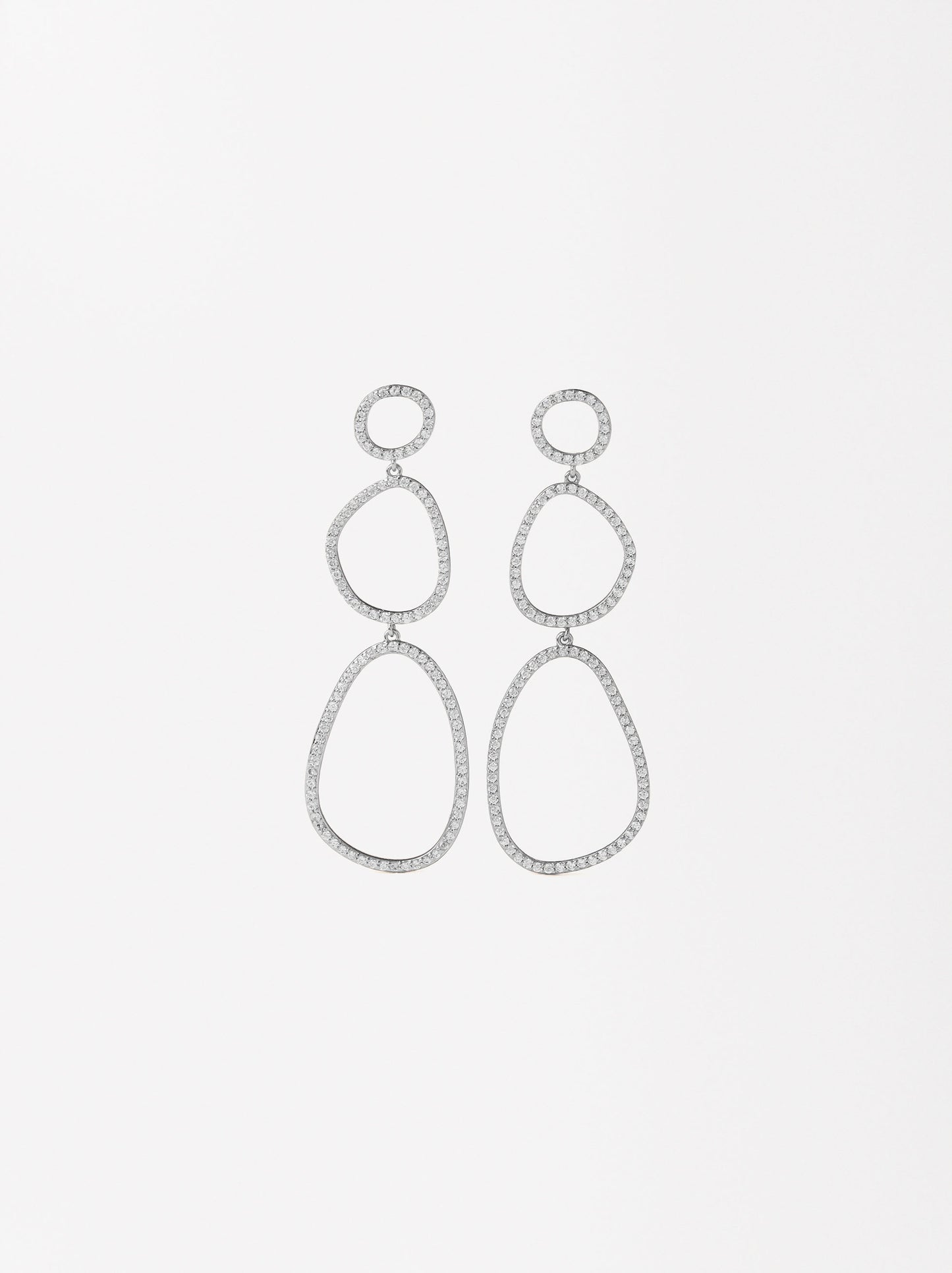 Geometric Earrings With Crystals
