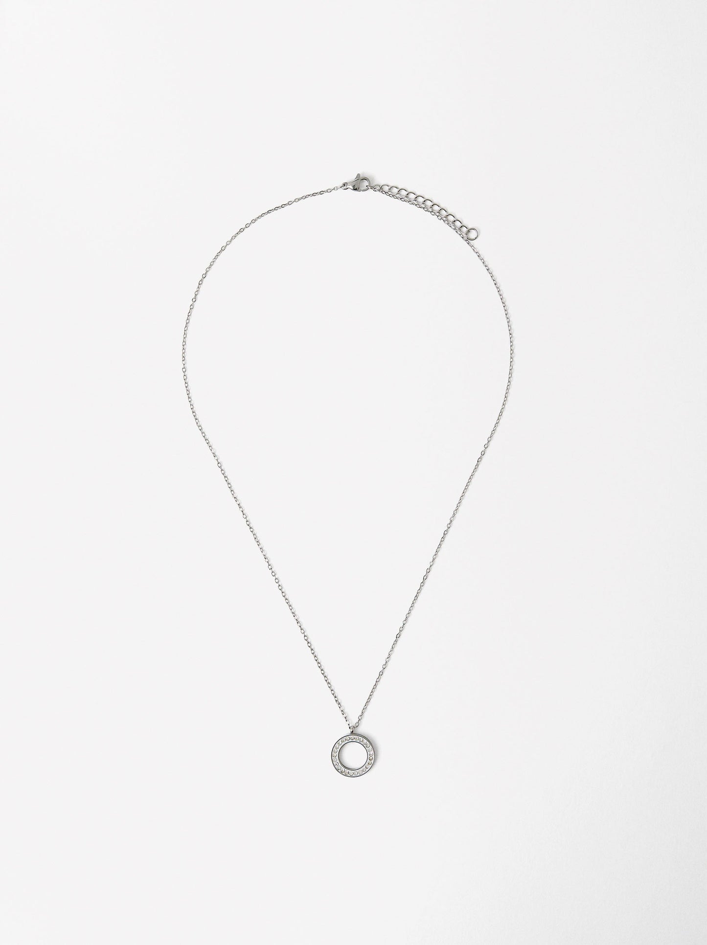 Necklace With Crystals - Stainless Steel