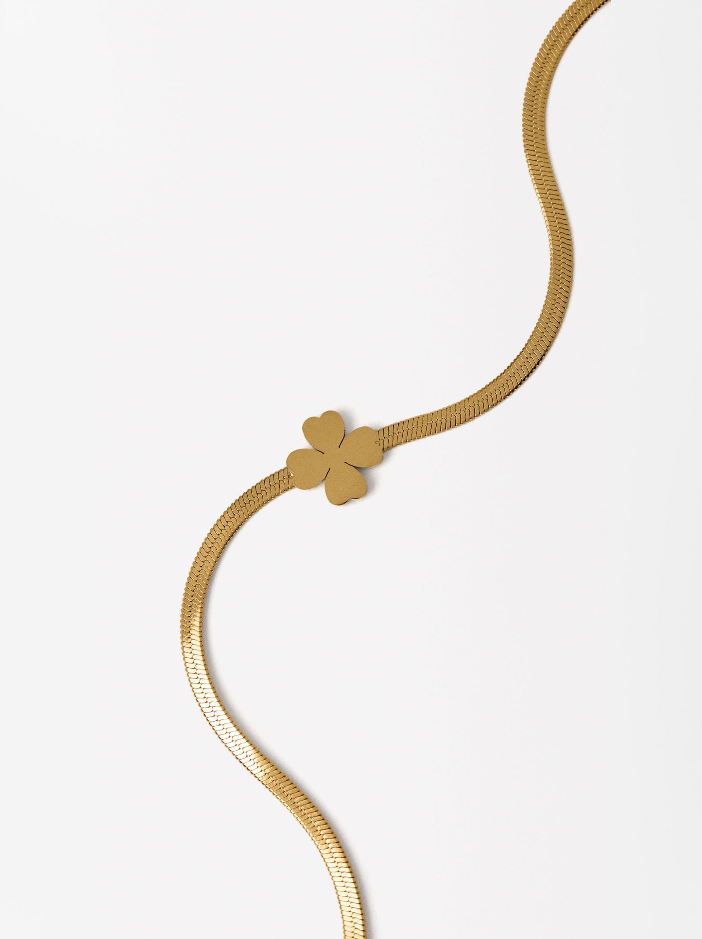 Stainless Steel Bracelet With Shamrock