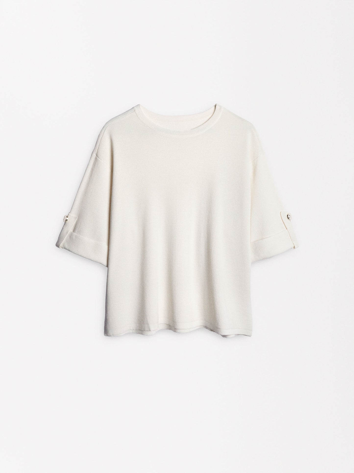 Short-Sleeve Knitted Sweater