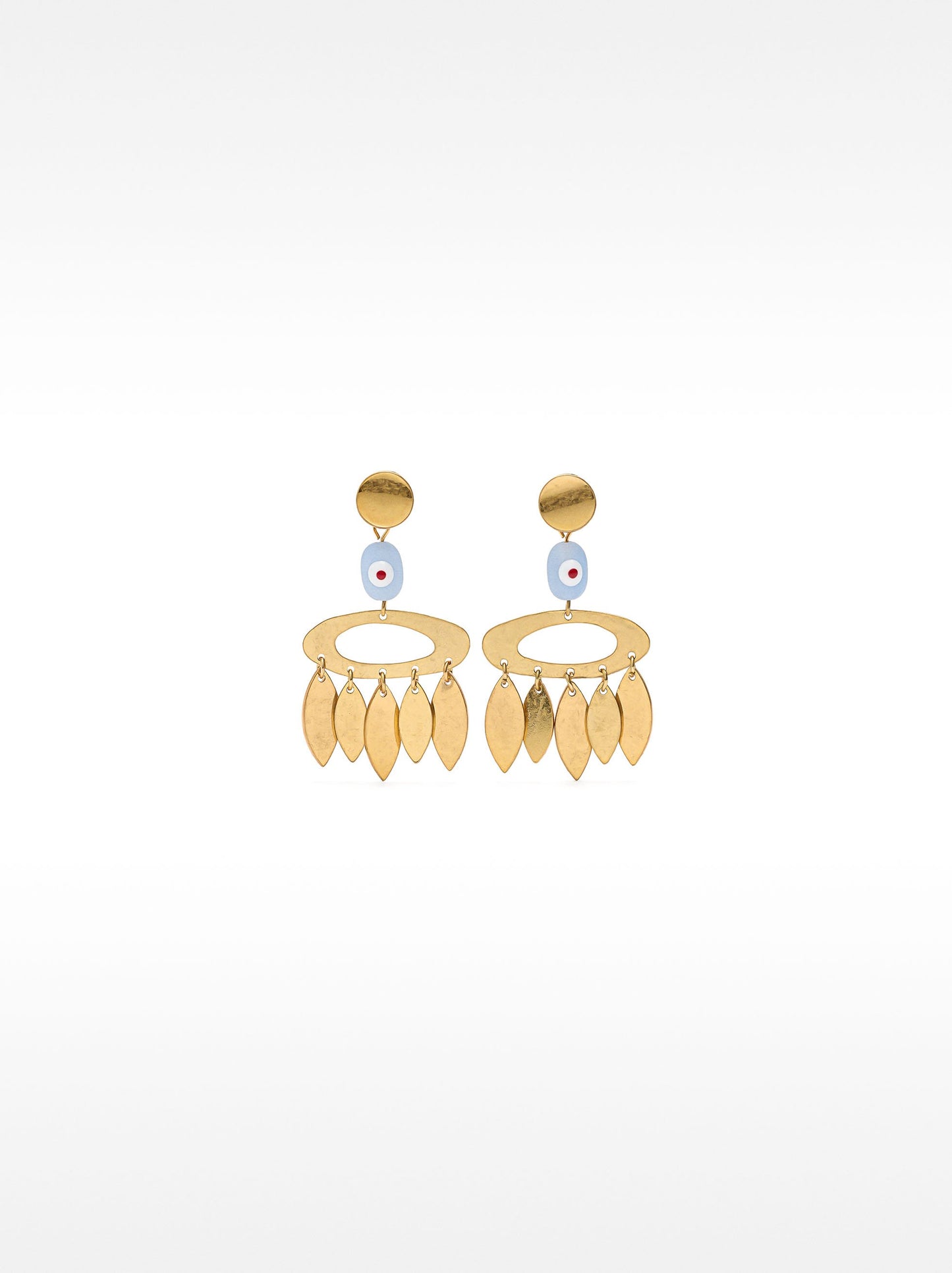 Long Stone Effect Earrings