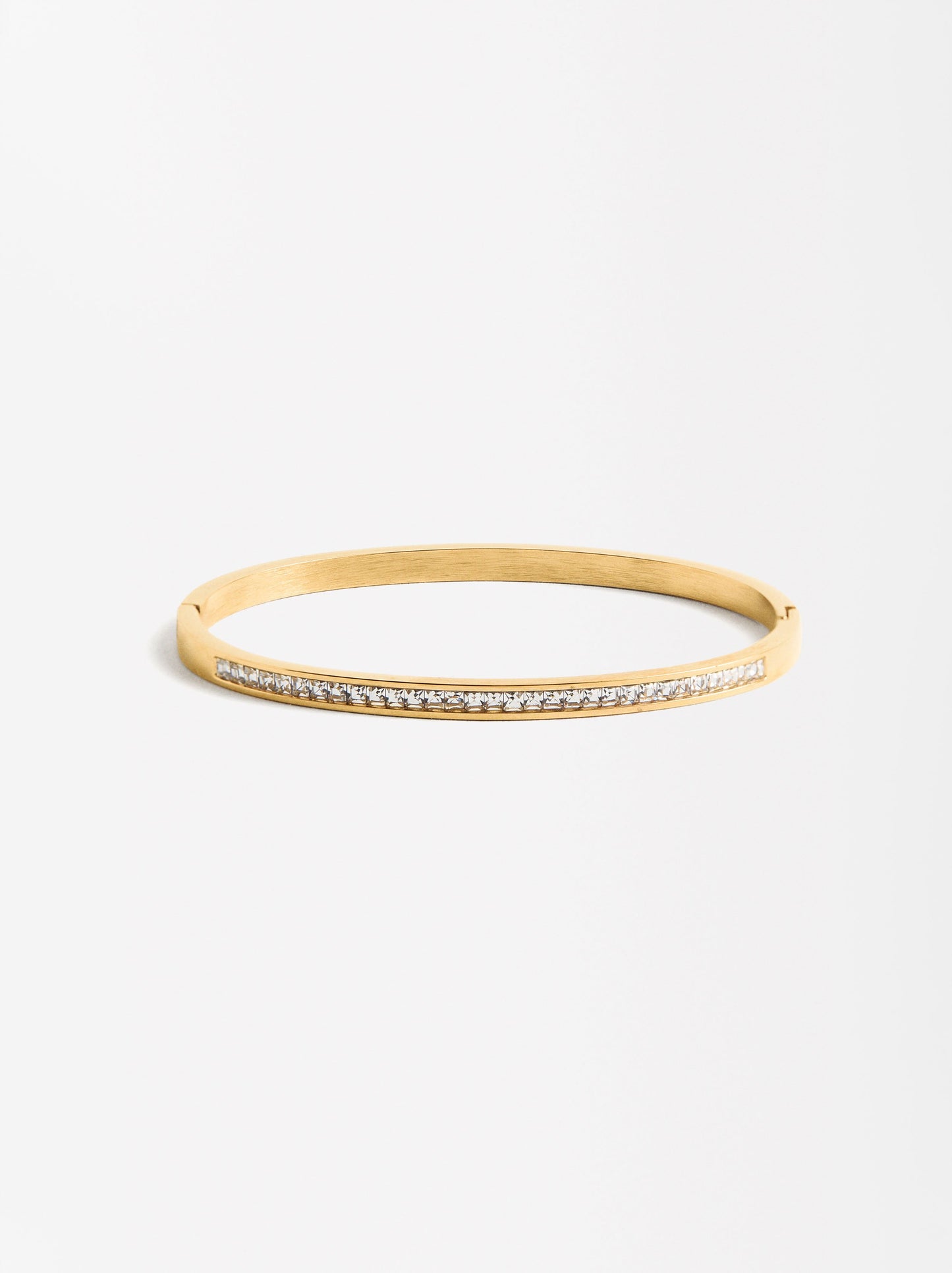 Rigid Bracelet With Crystals - Stainless Steel