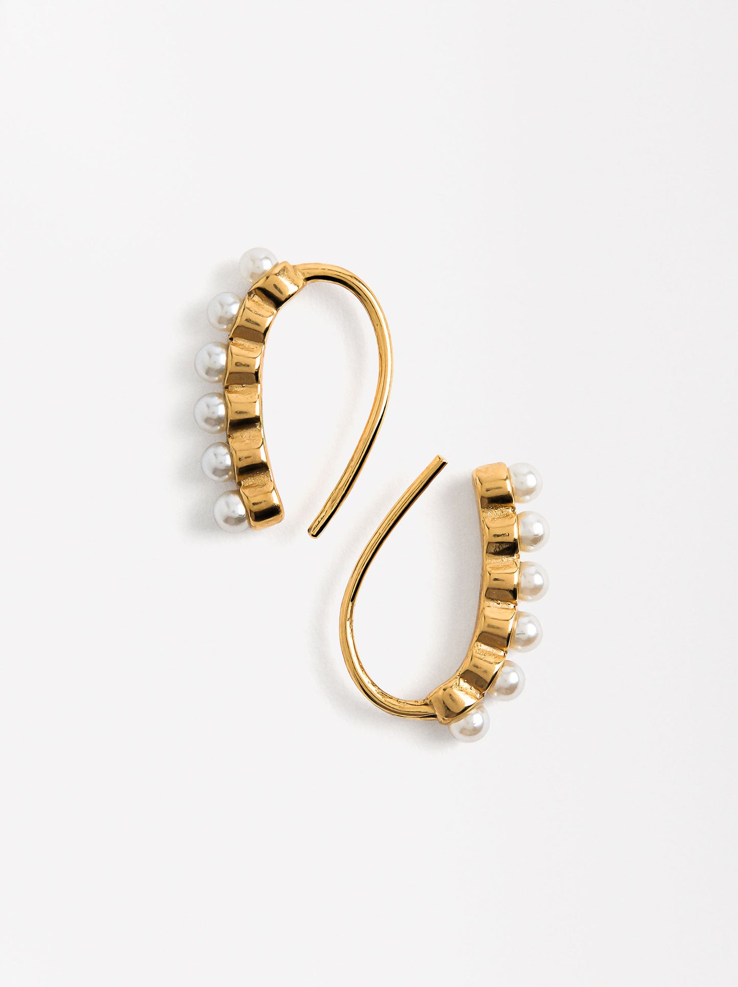 Earrings With Pearls - Stainless Steel
