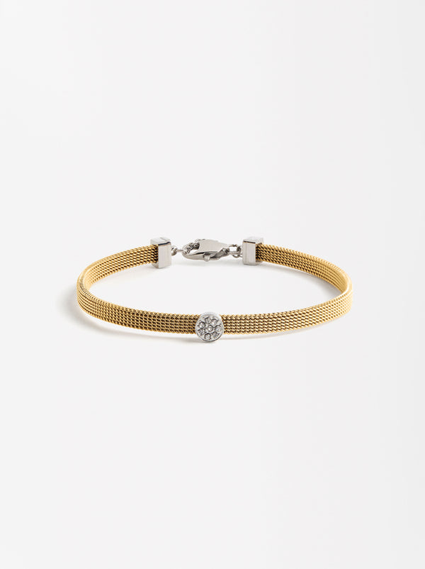 Bracelet With Crystal - Stainless Steel