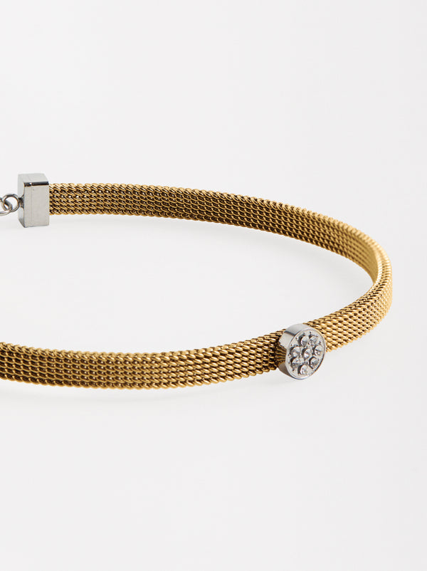 Bracelet With Crystal - Stainless Steel