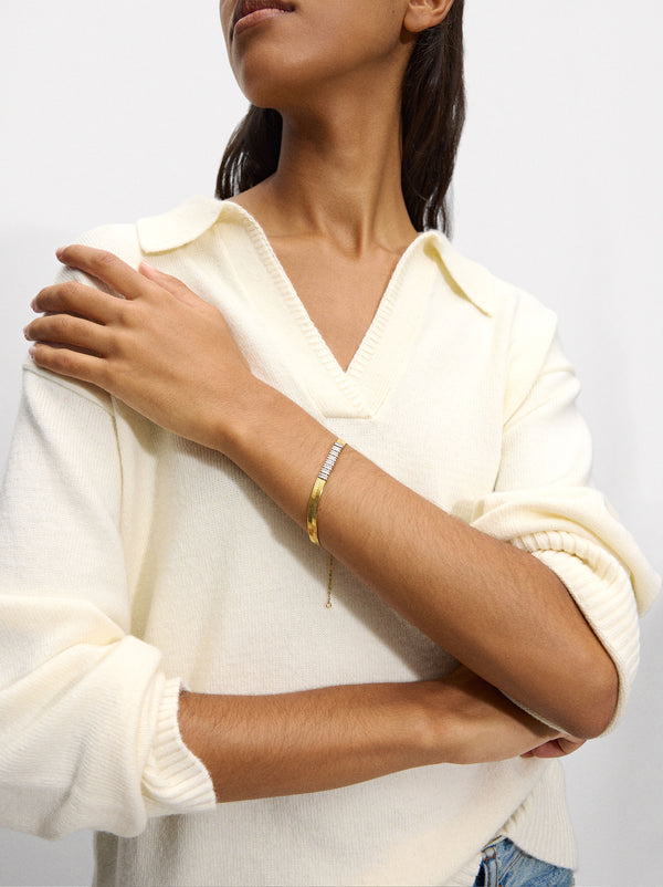 Bracelet With Crystals - Stainless Steel