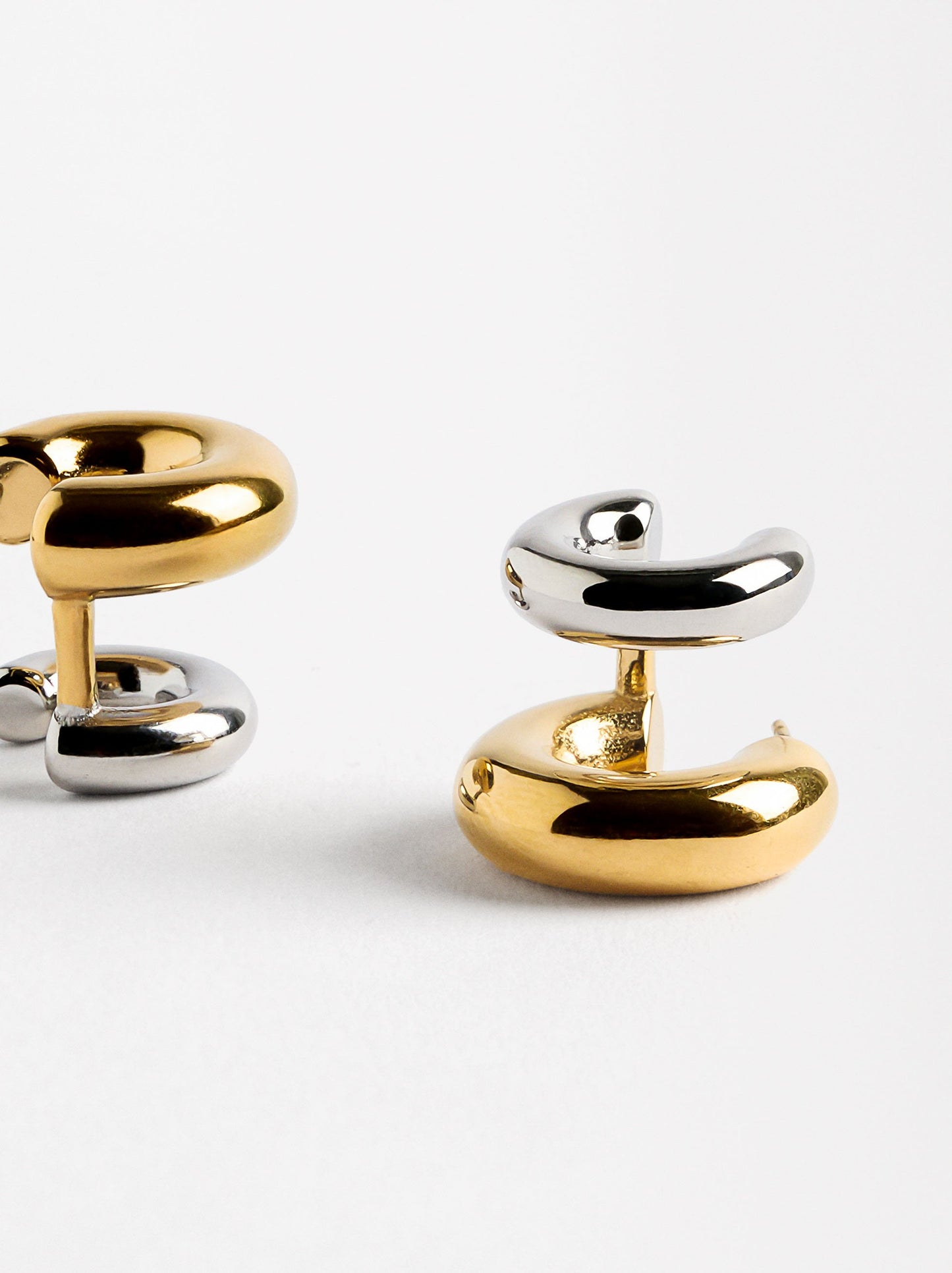 Bicolor Earrings Set - Stainless Steel