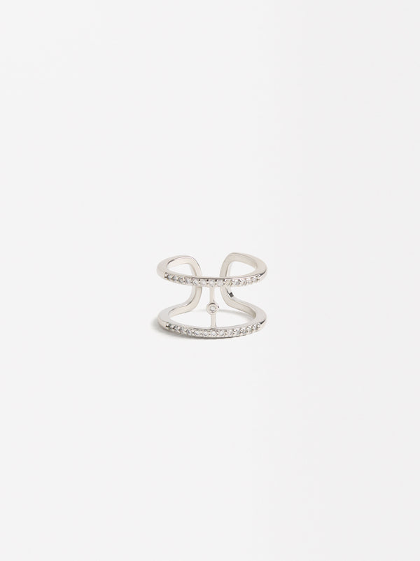 Double Effect Ring With Zirconias