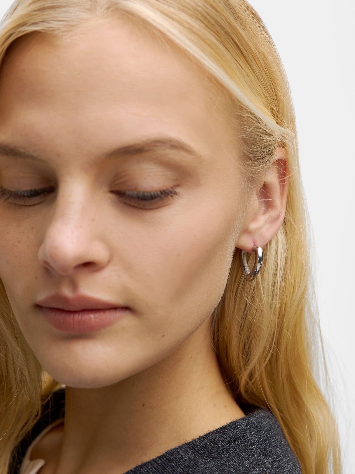 Heart Hoops - Stainless Steel