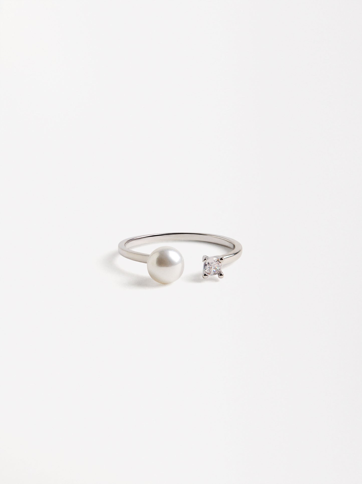 Open Ring With Freshwater Pearl
