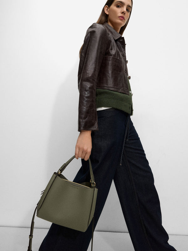 Color Block Tote Bag