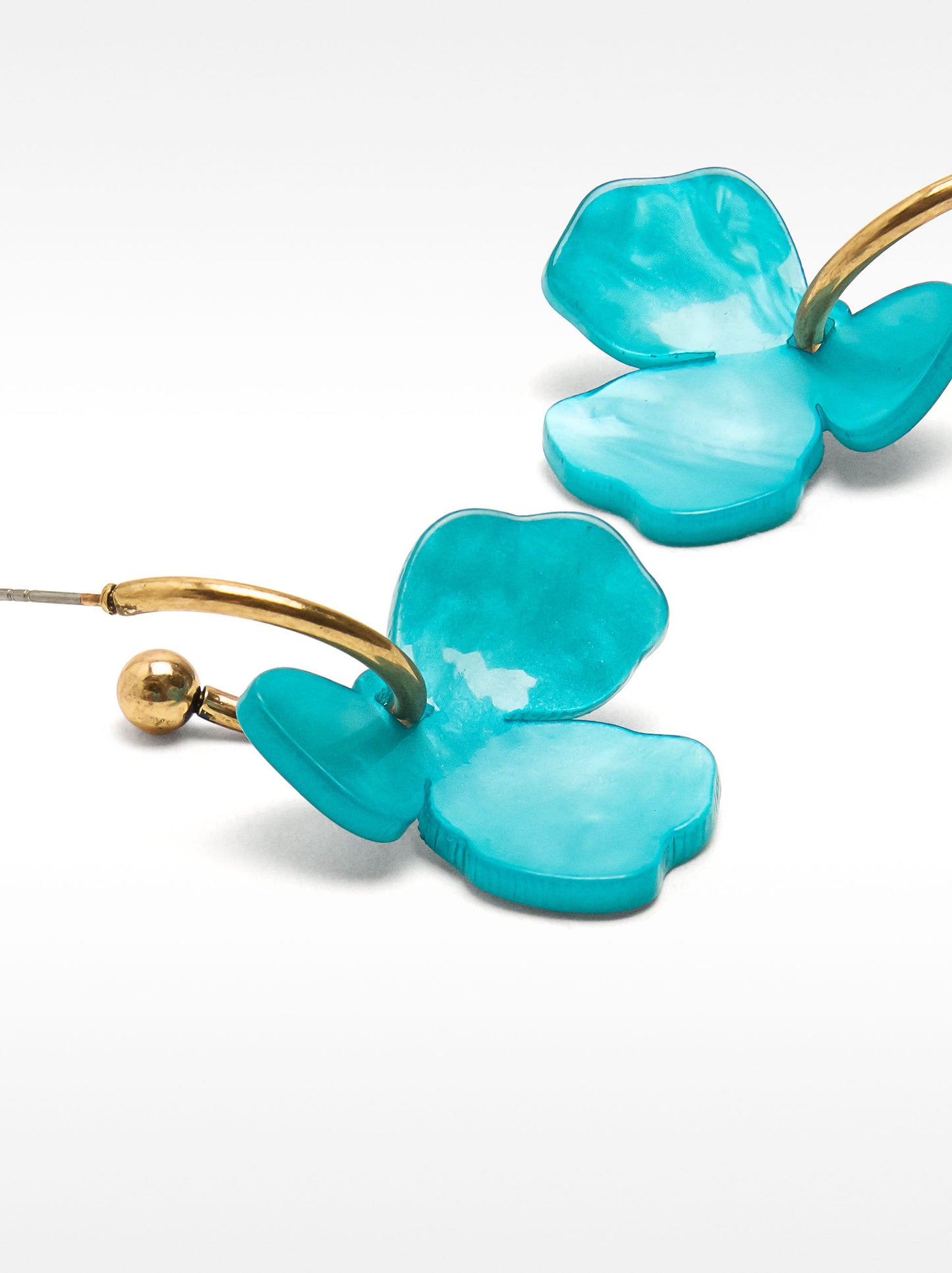 Hoop Earrings With Flower