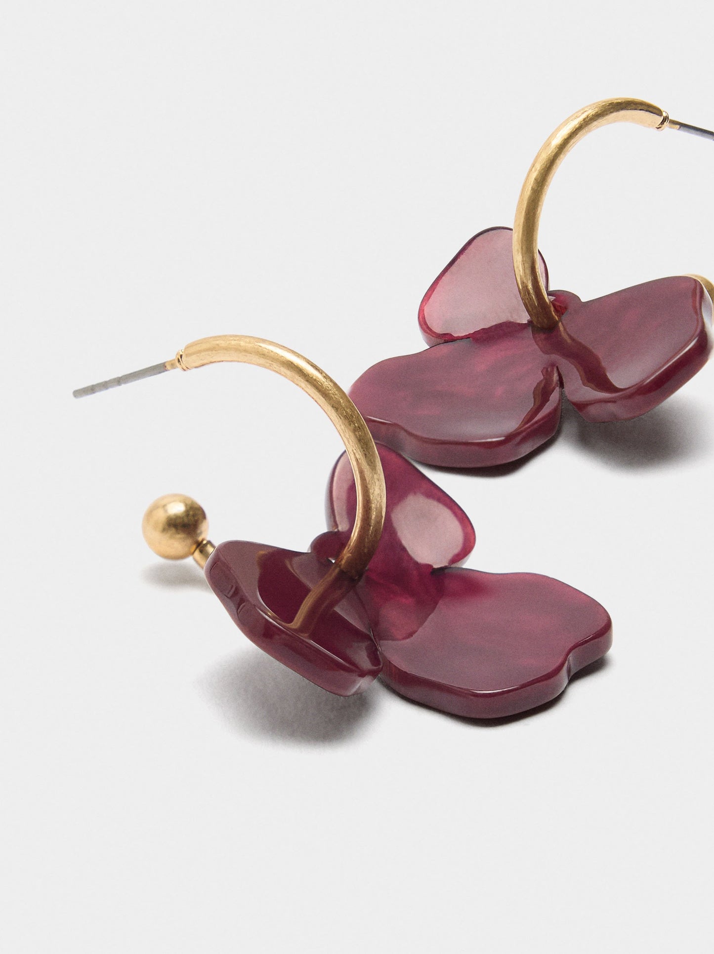 Hoop Earrings With Flower