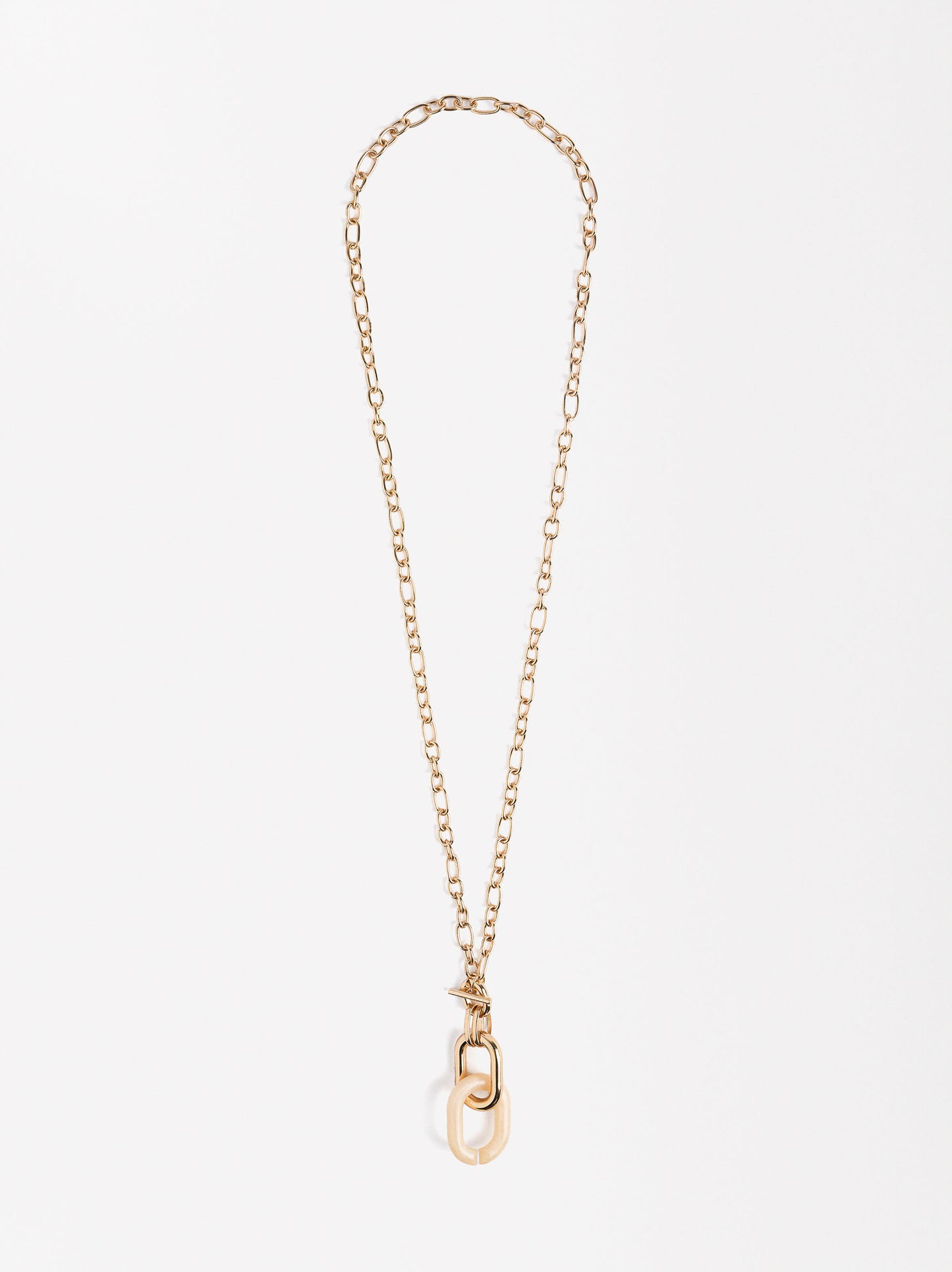Long Necklace With Ring Pendant