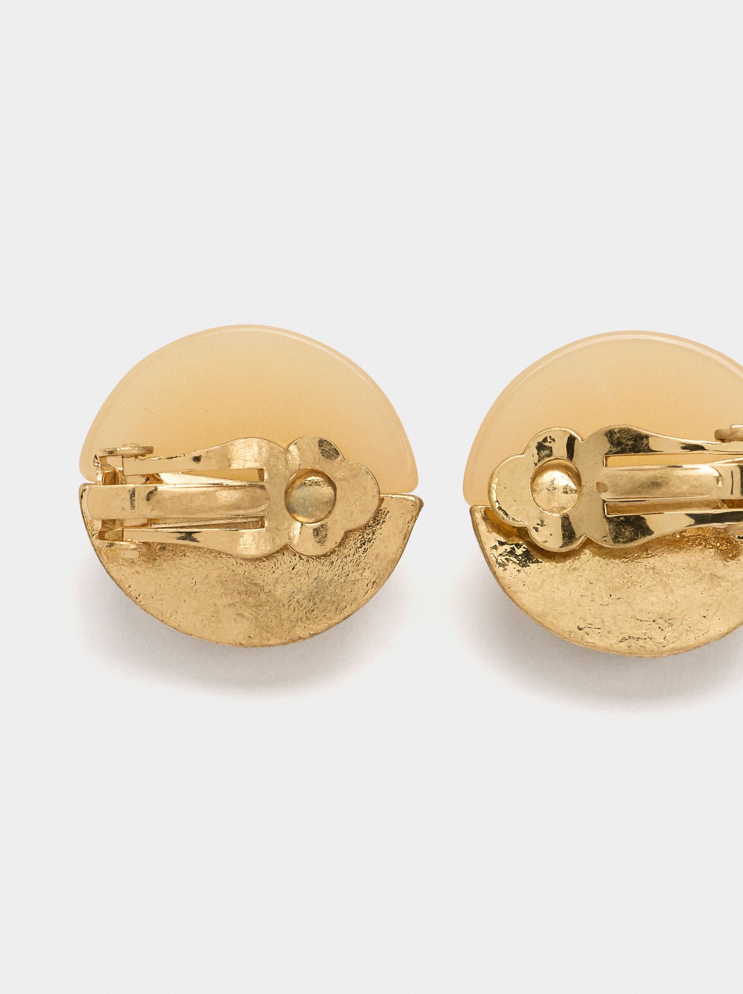 Half Sphere Earrings With Resin