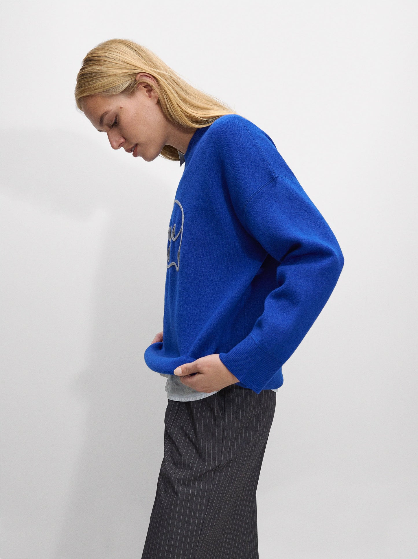 Knitted Sweater With Embroidery
