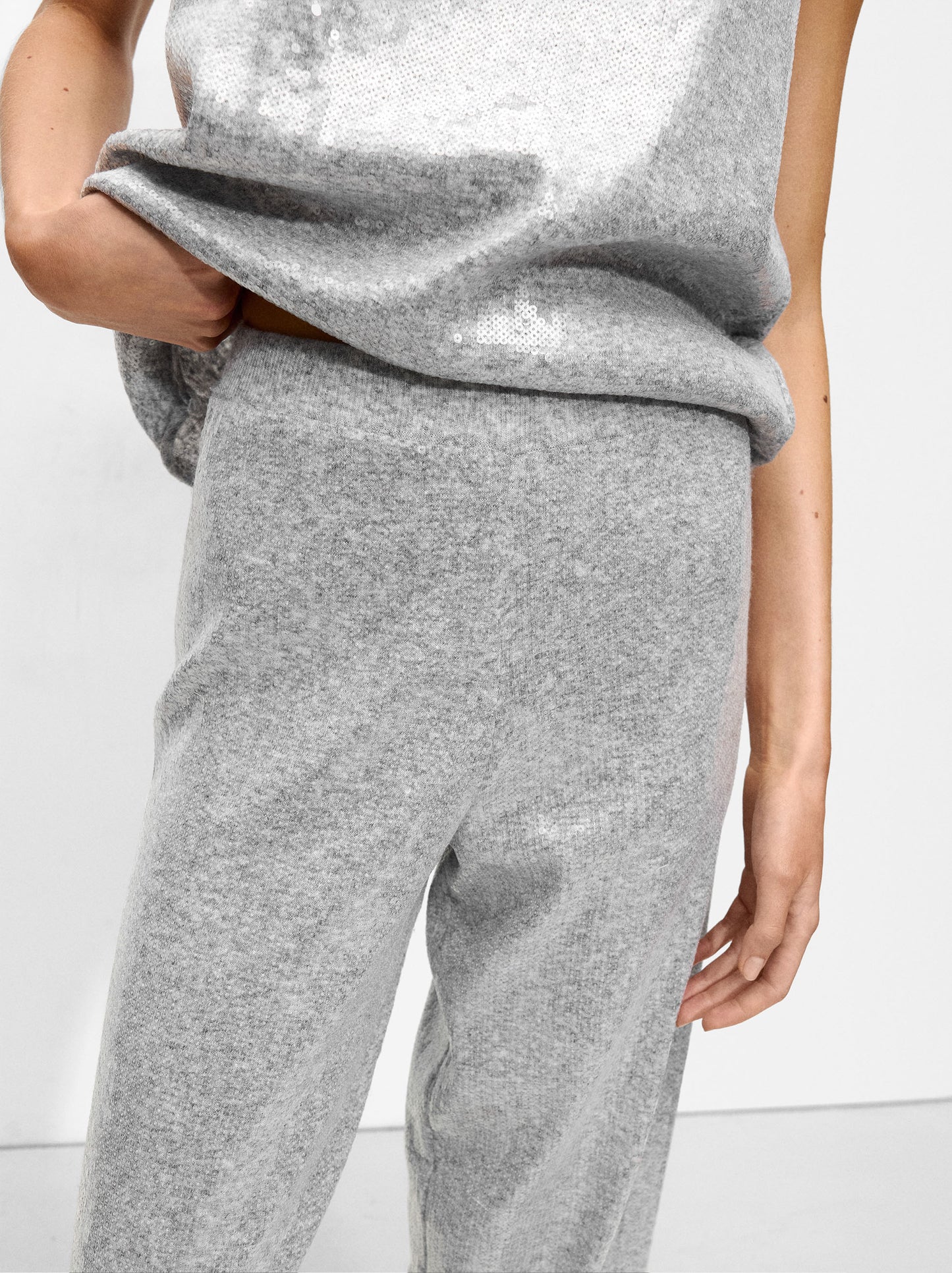 Knit Trousers With Sequins