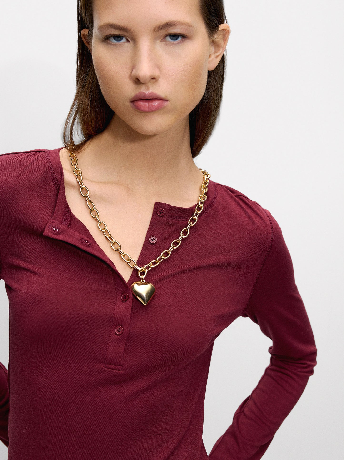 Chain Necklace With Heart