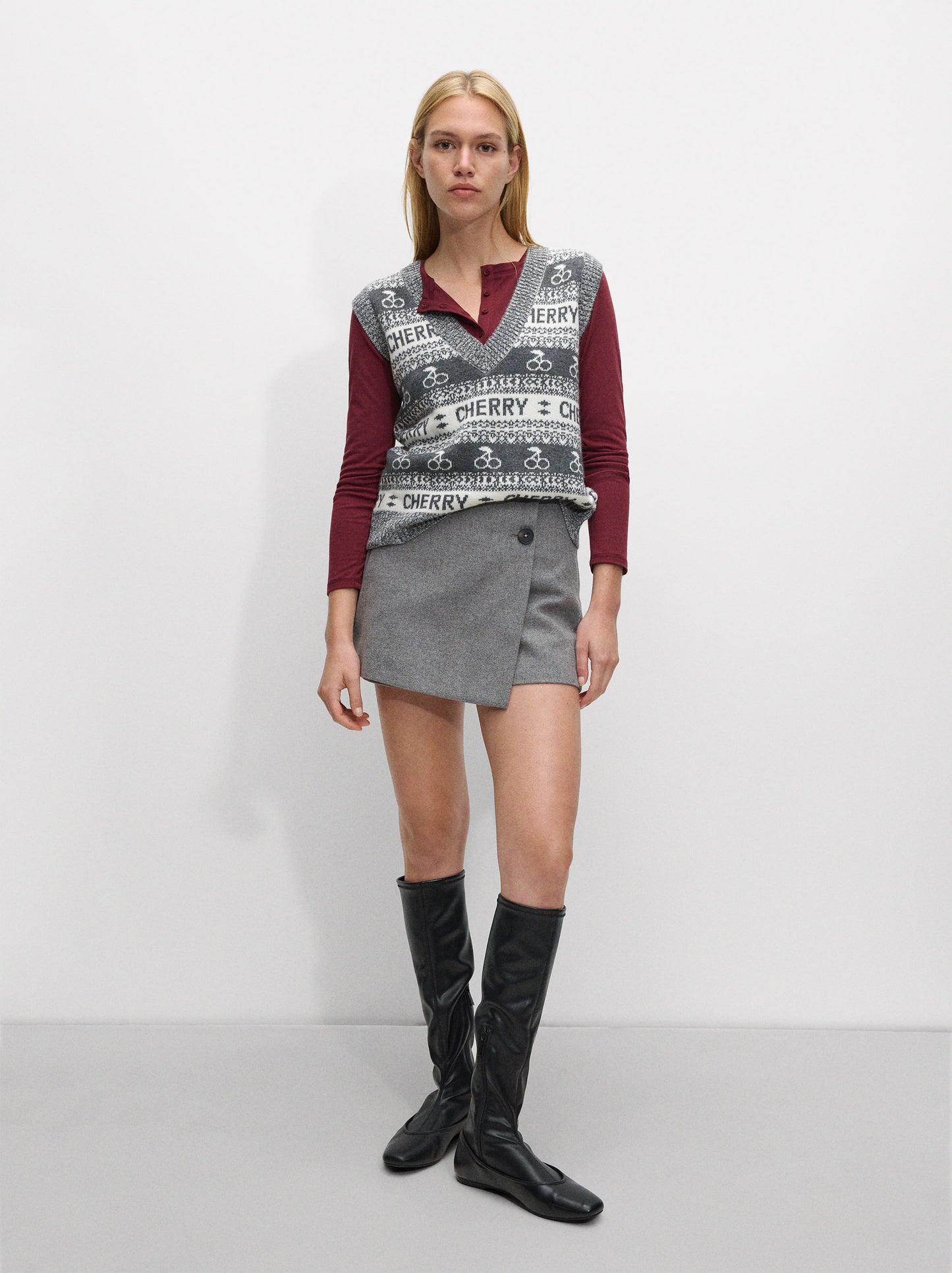 Printed Knit Vest