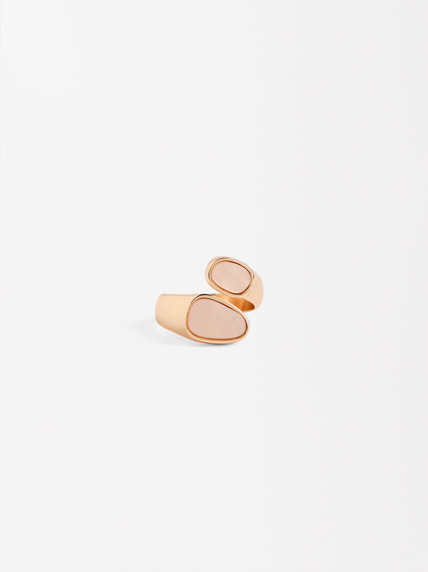 Crossed Pearl Ring