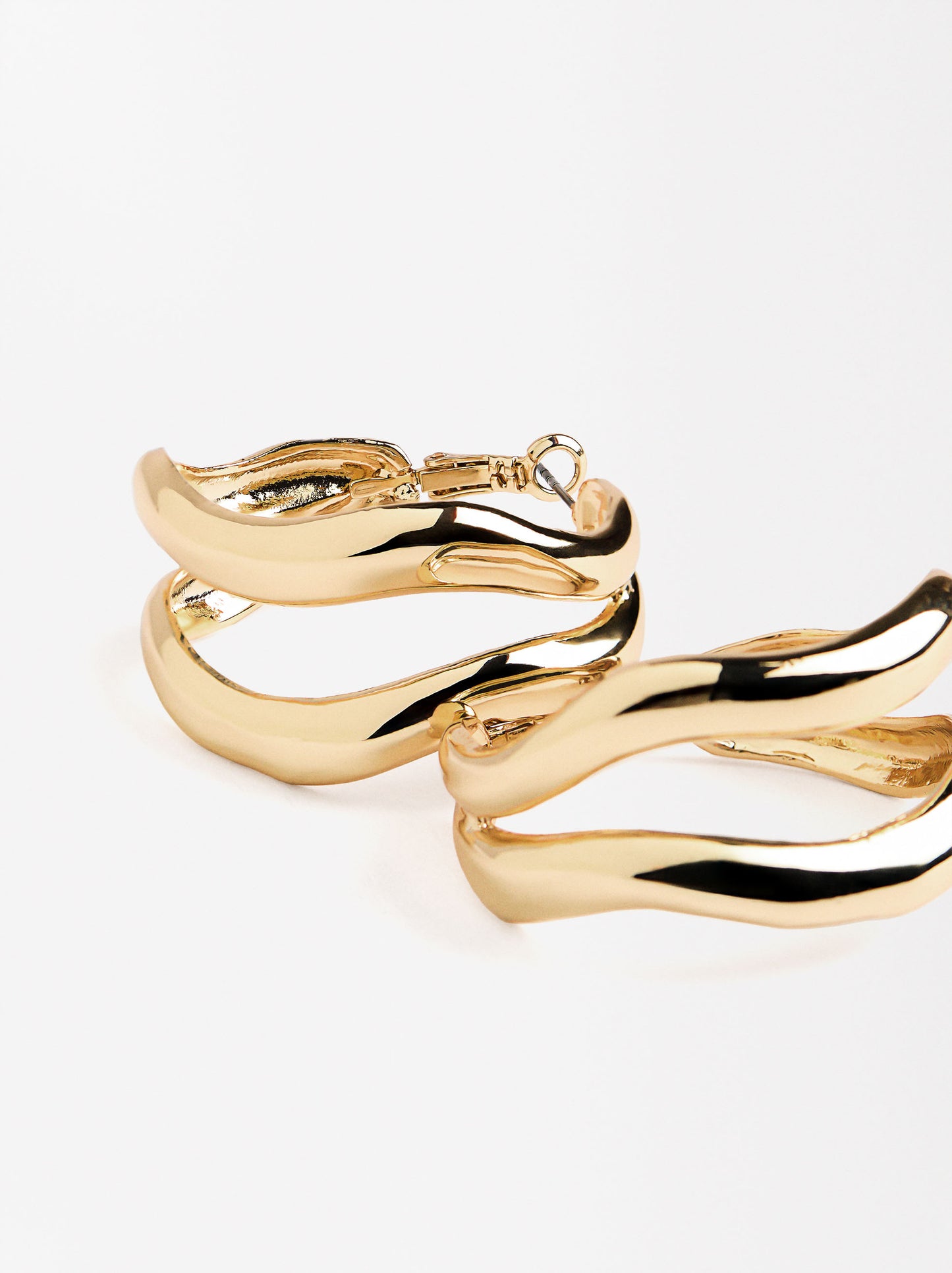 Maxi Hoop Earrings With Double Effect