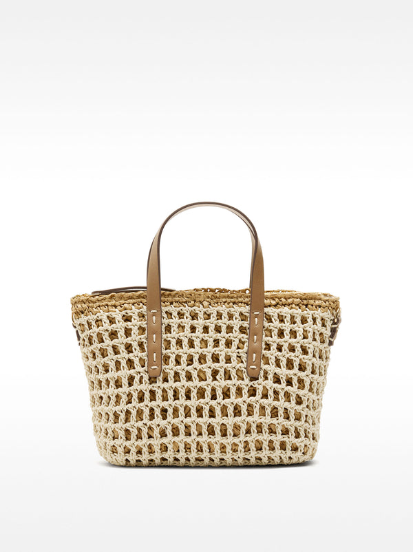Braided Tote Bag With Straw Effect