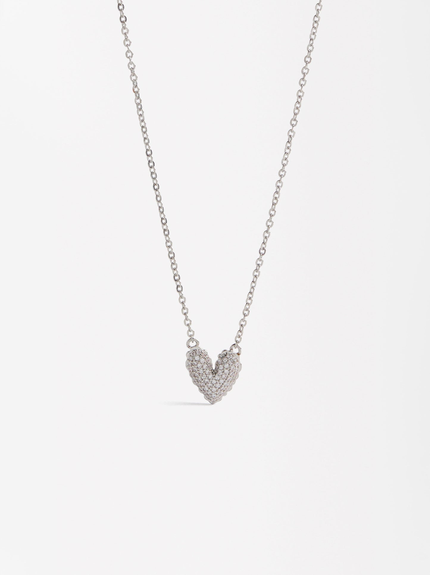 Heart Pendant Necklace With Zirconia