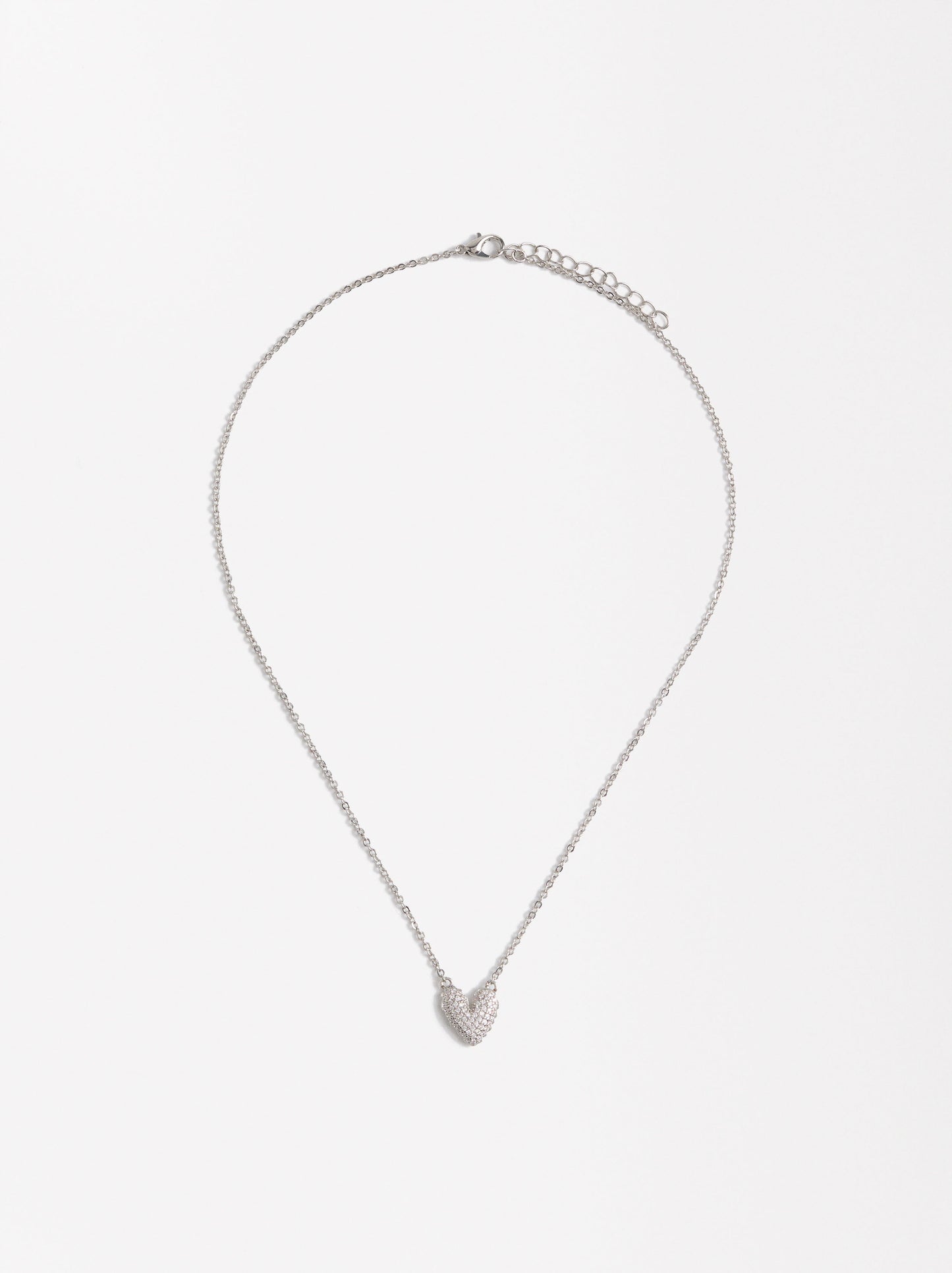 Heart Pendant Necklace With Zirconia