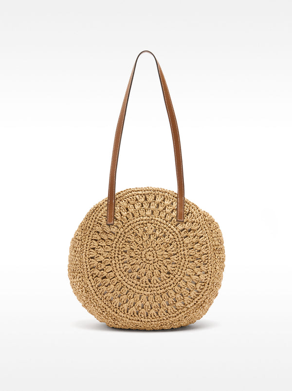 Straw-Effect Shopper Bag