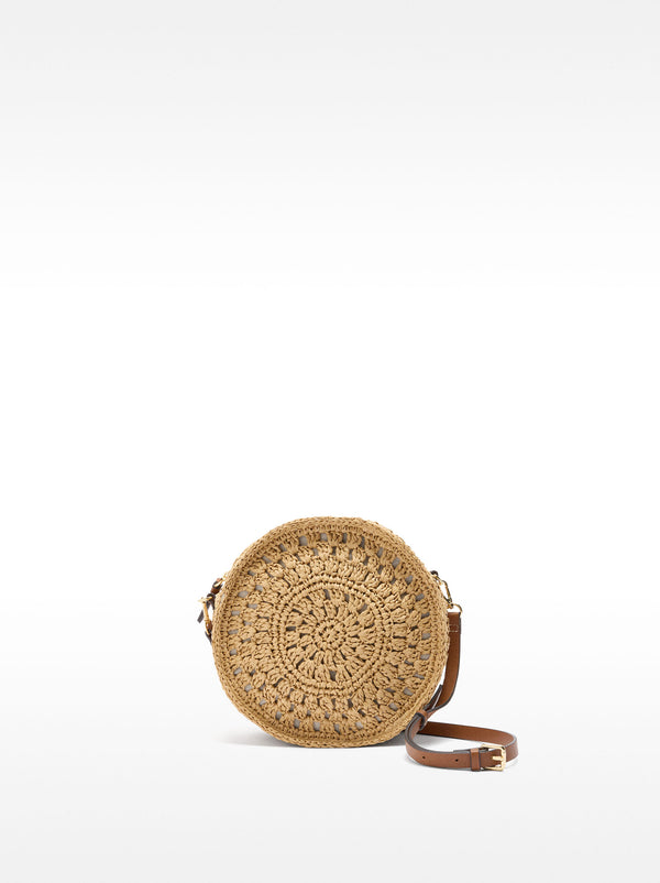 Crossbody Bag With Straw Effect