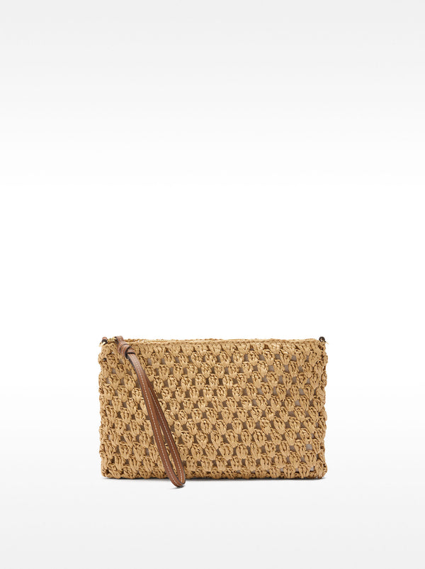 Envelope Bag With Straw Effect