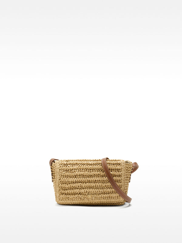 Straw Effect Crossbody Bag
