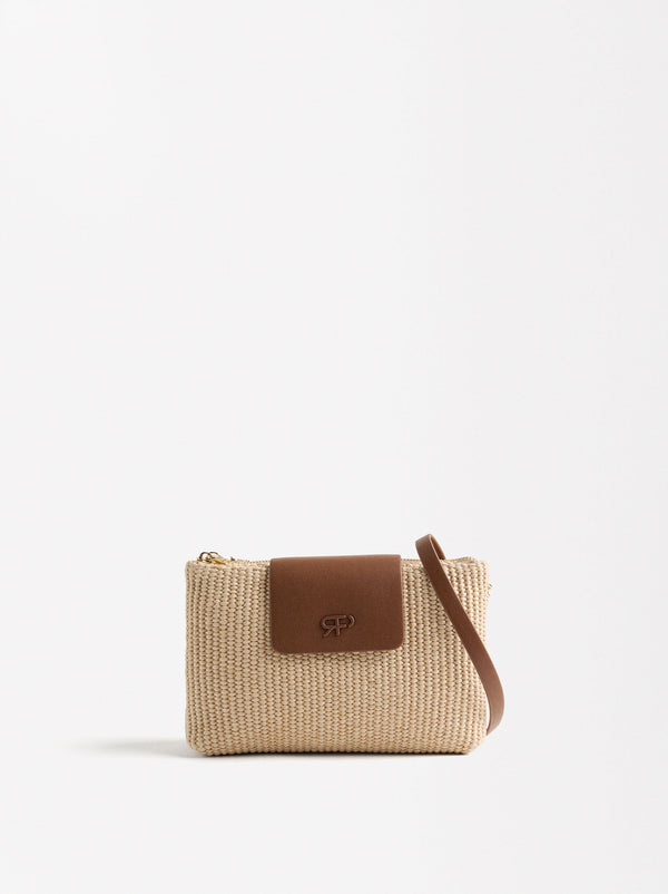 Straw Effect Crossbody Bag
