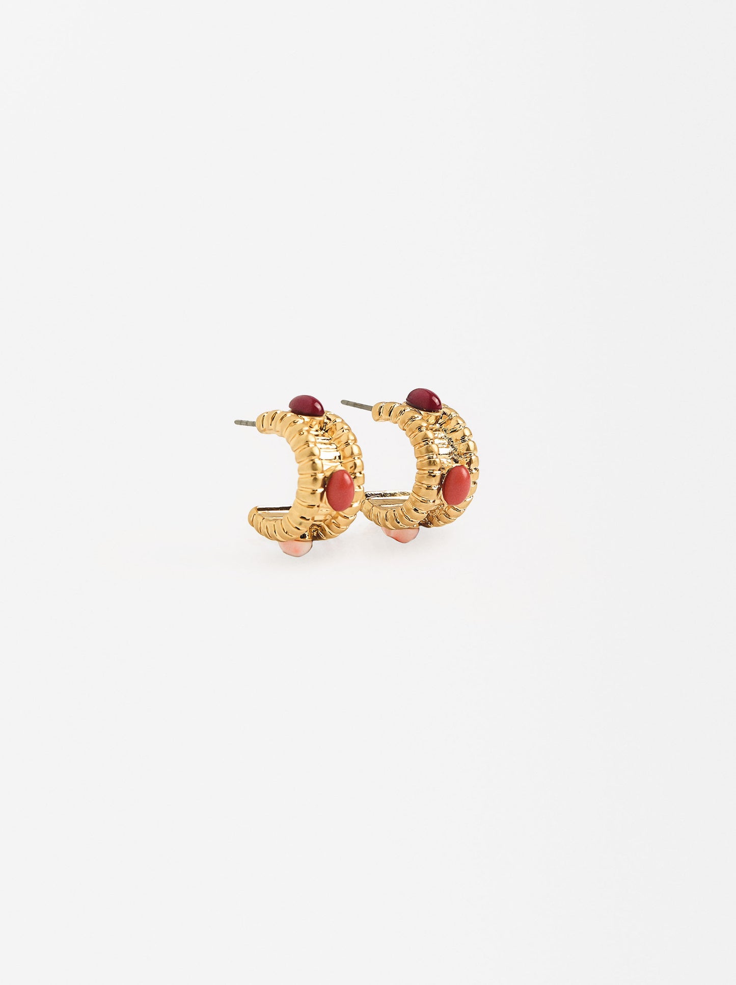 Open Hoops With Stones